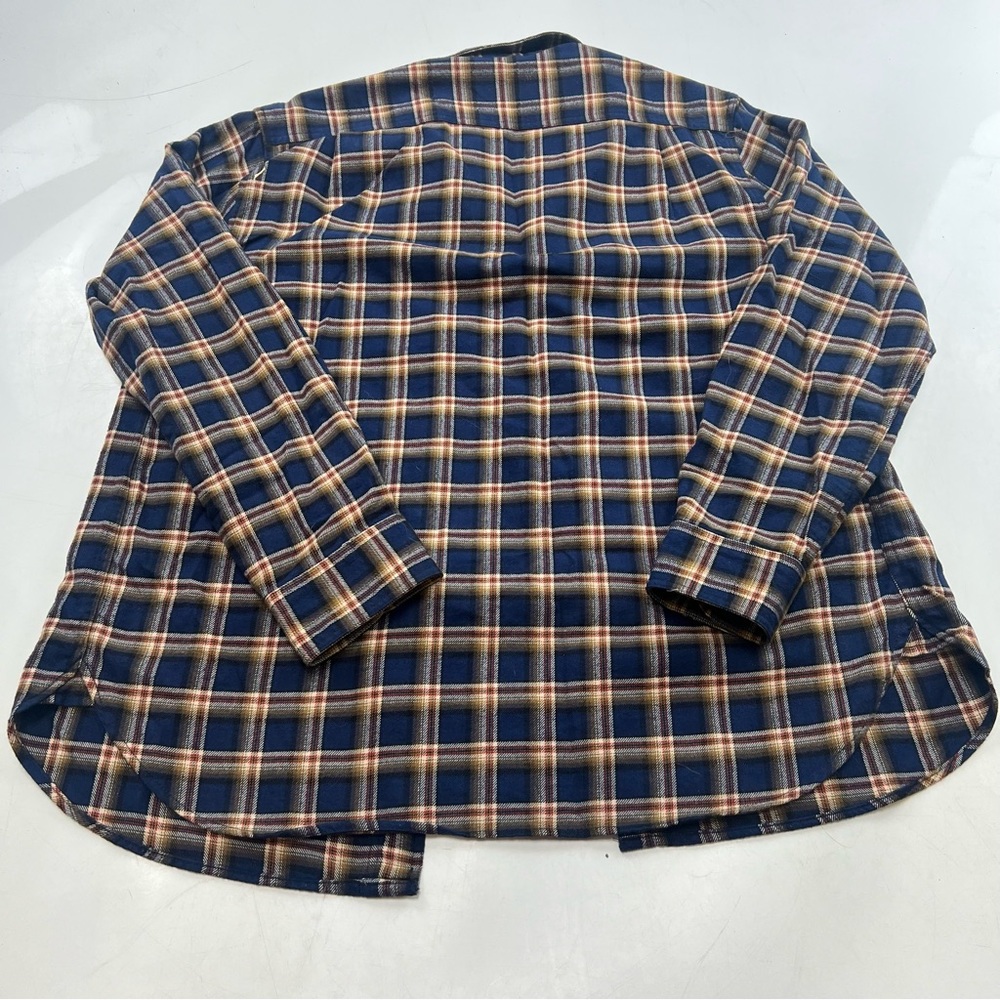 Pendleton men’s brown blue flannel button down shirt M L86-19 - Picture 3 of 5